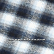 Cotton Yarn Dyed Brushed Flannel Check Shirt Fabric